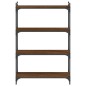 vidaXL Bücherregal 4 Böden Braun Eiche-Optik 80x30x120cm Holzwerkstoff vidaXL Bücherregal 4 Böden Braun Eiche-Optik 80x30x120cm Holzwerkstoff