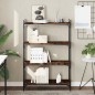vidaXL Bücherregal 4 Böden Räuchereiche 80x30x120 cm Holzwerkstoff vidaXL Bücherregal 4 Böden Räuchereiche 80x30x120 cm Holzwerkstoff