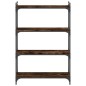 vidaXL Bücherregal 4 Böden Räuchereiche 80x30x120 cm Holzwerkstoff vidaXL Bücherregal 4 Böden Räuchereiche 80x30x120 cm Holzwerkstoff