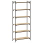 vidaXL Bücherregal 6 Böden Sonoma-Eiche 80x30x188 cm Holzwerkstoff vidaXL Bücherregal 6 Böden Sonoma-Eiche 80x30x188 cm Holzwerkstoff