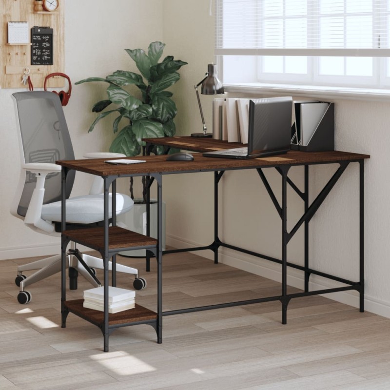 vidaXL Schreibtisch Braun Eichen-Optik 139x139x75 cm Holzwerkstoff vidaXL Schreibtisch Braun Eichen-Optik 139x139x75 cm Holzwerkstoff
