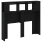 vidaXL LED-Kopfteil Schwarz 120x18,5x103,5 cm Holzwerkstoff