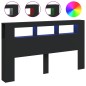 vidaXL LED-Kopfteil Schwarz 180x18,5x103,5 cm Holzwerkstoff vidaXL LED-Kopfteil Schwarz 180x18,5x103,5 cm Holzwerkstoff