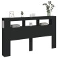 vidaXL LED-Kopfteil Schwarz 180x18,5x103,5 cm Holzwerkstoff vidaXL LED-Kopfteil Schwarz 180x18,5x103,5 cm Holzwerkstoff