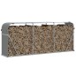 vidaXL Kaminholzunterstand Hellgrau 234x45x100 cm Verzinkter Stahl vidaXL Kaminholzunterstand Hellgrau 234x45x100 cm Verzinkter Stahl
