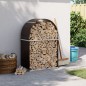 vidaXL Kaminholzunterstand Braun 80x45x120 cm Verzinkter Stahl vidaXL Kaminholzunterstand Braun 80x45x120 cm Verzinkter Stahl