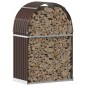 vidaXL Kaminholzunterstand Braun 80x45x120 cm Verzinkter Stahl vidaXL Kaminholzunterstand Braun 80x45x120 cm Verzinkter Stahl