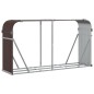 vidaXL Kaminholzunterstand Braun 180x45x100 cm Verzinkter Stahl vidaXL Kaminholzunterstand Braun 180x45x100 cm Verzinkter Stahl