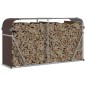 vidaXL Kaminholzunterstand Braun 180x45x100 cm Verzinkter Stahl vidaXL Kaminholzunterstand Braun 180x45x100 cm Verzinkter Stahl