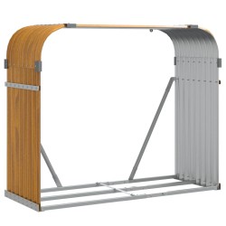vidaXL Kaminholzunterstand Hellbraun 120x45x100 cm Verzinkter Stahl