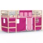 vidaXL Kinderhochbett mit Vorhängen Rosa 80x200 cm Massivholz Kiefer vidaXL Kinderhochbett mit Vorhängen Rosa 80x200 cm Massivholz Kiefer