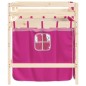 vidaXL Kinderhochbett mit Vorhängen Rosa 80x200 cm Massivholz Kiefer vidaXL Kinderhochbett mit Vorhängen Rosa 80x200 cm Massivholz Kiefer