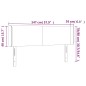 vidaXL LED Kopfteil Cappuccino-Braun 147x16x78/88 cm Kunstleder