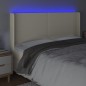 vidaXL LED Kopfteil Creme 183x16x118/128 cm Kunstleder vidaXL LED Kopfteil Creme 183x16x118/128 cm Kunstleder