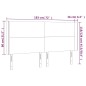 vidaXL LED Kopfteil Creme 183x16x118/128 cm Kunstleder vidaXL LED Kopfteil Creme 183x16x118/128 cm Kunstleder