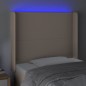 vidaXL LED Kopfteil Cappuccino-Braun 83x16x118/128 cm Kunstleder