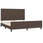 vidaXL Bettgestell mit Kopfteil Braun 180x200 cm Kunstleder vidaXL Bettgestell mit Kopfteil Braun 180x200 cm Kunstleder