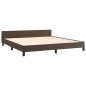 vidaXL Bettgestell mit Kopfteil Braun 180x200 cm Kunstleder vidaXL Bettgestell mit Kopfteil Braun 180x200 cm Kunstleder