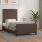 vidaXL Bettgestell mit Kopfteil Braun 90x200 cm Kunstleder vidaXL Bettgestell mit Kopfteil Braun 90x200 cm Kunstleder