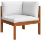 4-tlg. Garten-Lounge-Set mit Kissen Cremeweiß Massivholz Akazie 4-tlg. Garten-Lounge-Set mit Kissen Cremeweiß Massivholz Akazie