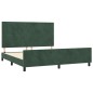 vidaXL Bettgestell mit Kopfteil Dunkelgrün 160x200 cm Samt vidaXL Bettgestell mit Kopfteil Dunkelgrün 160x200 cm Samt