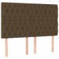 vidaXL Boxspringbett mit Matratze Dunkelbraun 160x200 cm Stoff vidaXL Boxspringbett mit Matratze Dunkelbraun 160x200 cm Stoff