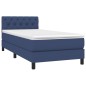 vidaXL Boxspringbett mit Matratze & LED Blau 80x200 cm Stoff vidaXL Boxspringbett mit Matratze & LED Blau 80x200 cm Stoff