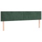 vidaXL Boxspringbett mit Matratze & LED Dunkelgrün 160x200 cm Samt vidaXL Boxspringbett mit Matratze & LED Dunkelgrün 160x200 cm Samt