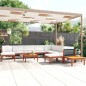 12-tlg. Garten-Lounge-Set mit Kissen Cremeweiß Massivholz Akazie 12-tlg. Garten-Lounge-Set mit Kissen Cremeweiß Massivholz Akazie