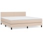 vidaXL Boxspringbett Matratze Cappuccino-Braun 160x200 cm Kunstleder vidaXL Boxspringbett Matratze Cappuccino-Braun 160x200 cm Kunstleder