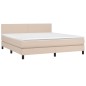 vidaXL Boxspringbett Matratze Cappuccino-Braun 160x200 cm Kunstleder vidaXL Boxspringbett Matratze Cappuccino-Braun 160x200 cm Kunstleder