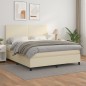 vidaXL Boxspringbett mit Matratze Creme 180x200 cm Kunstleder vidaXL Boxspringbett mit Matratze Creme 180x200 cm Kunstleder