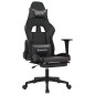 vidaXL Gaming-Stuhl mit Fußstütze Schwarz und Grau Kunstleder vidaXL Gaming-Stuhl mit Fußstütze Schwarz und Grau Kunstleder