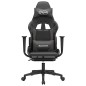 vidaXL Gaming-Stuhl mit Fußstütze Schwarz und Grau Kunstleder vidaXL Gaming-Stuhl mit Fußstütze Schwarz und Grau Kunstleder