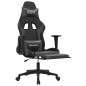 vidaXL Gaming-Stuhl mit Fußstütze Schwarz und Grau Kunstleder vidaXL Gaming-Stuhl mit Fußstütze Schwarz und Grau Kunstleder