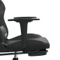 vidaXL Gaming-Stuhl mit Fußstütze Schwarz und Grau Kunstleder vidaXL Gaming-Stuhl mit Fußstütze Schwarz und Grau Kunstleder