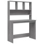 vidaXL Schreibtisch mit Regal Grau Sonoma 102x45x148 cm Holzwerkstoff vidaXL Schreibtisch mit Regal Grau Sonoma 102x45x148 cm Holzwerkstoff