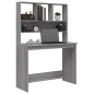 vidaXL Schreibtisch mit Regal Grau Sonoma 102x45x148 cm Holzwerkstoff vidaXL Schreibtisch mit Regal Grau Sonoma 102x45x148 cm Holzwerkstoff