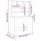 vidaXL Schreibtisch mit Regal Grau Sonoma 102x45x148 cm Holzwerkstoff vidaXL Schreibtisch mit Regal Grau Sonoma 102x45x148 cm Holzwerkstoff