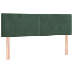 vidaXL Kopfteile 2 Stk. Dunkelgrün 72x5x78/88 cm Samt