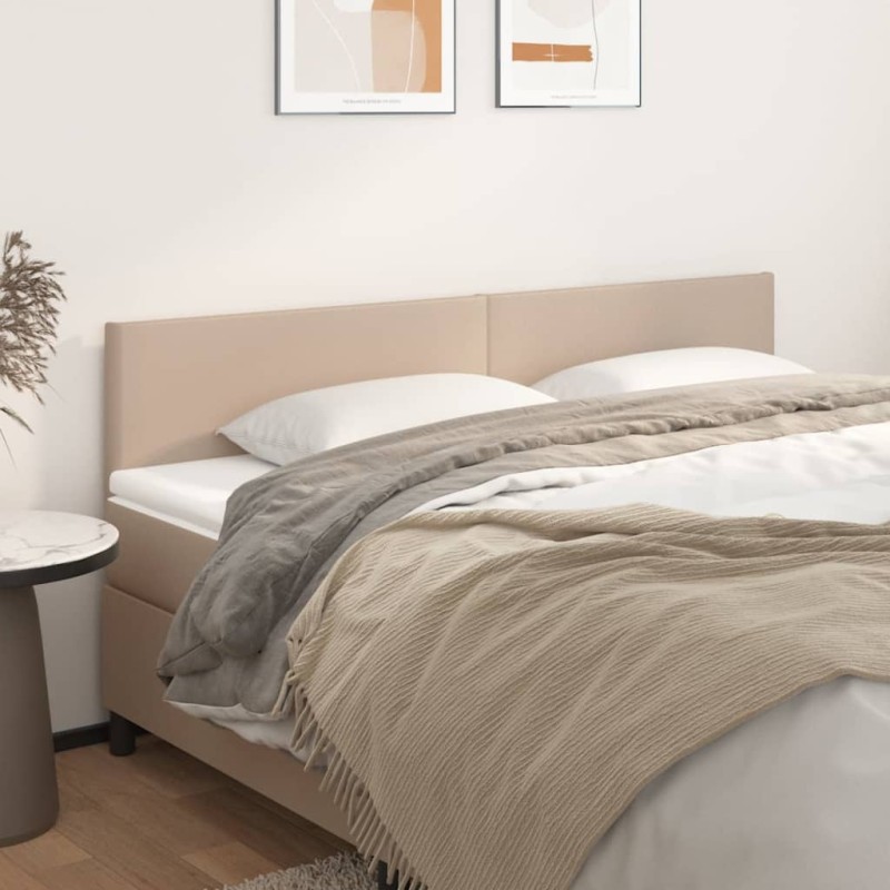 vidaXL Kopfteile 2 Stk. Cappuccino-Braun 80x5x78/88 cm Kunstleder