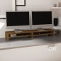 vidaXL Monitorständer Honigbraun 100x24x13 cm Massivholz Kiefer vidaXL Monitorständer Honigbraun 100x24x13 cm Massivholz Kiefer