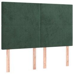 vidaXL Kopfteile 4 Stk. Dunkelgrün 72x5x78/88 cm Samt