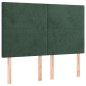 vidaXL Kopfteile 4 Stk. Dunkelgrün 72x5x78/88 cm Samt