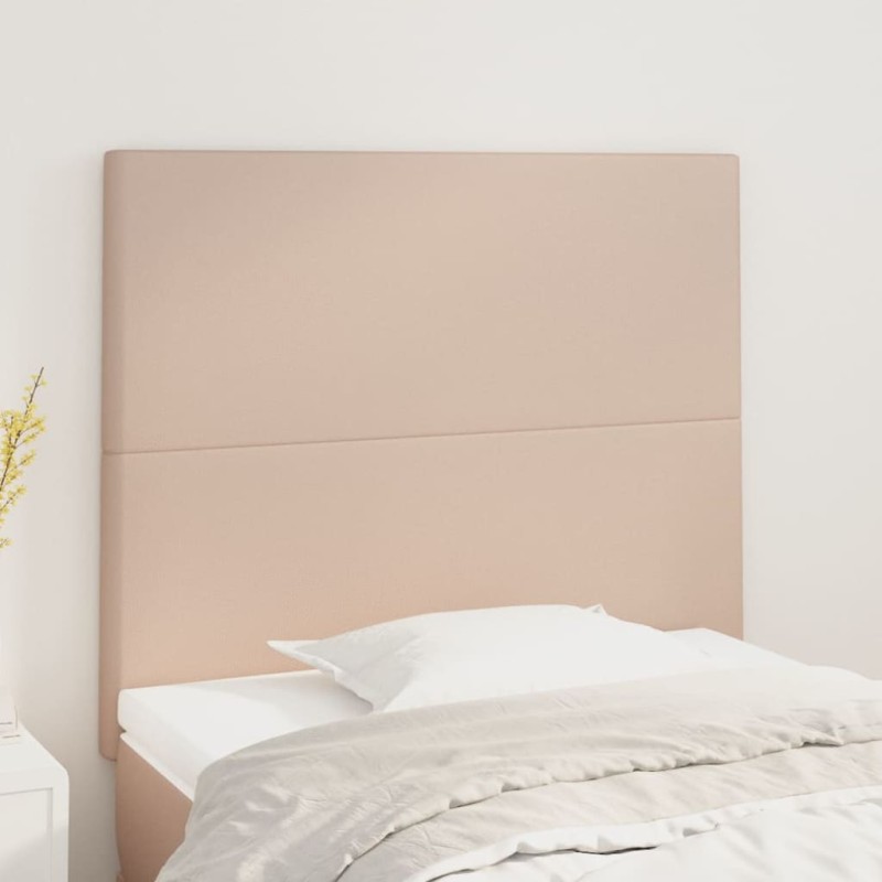 vidaXL Kopfteile 2 Stk. Cappuccino-Braun 100x5x78/88 cm Kunstleder