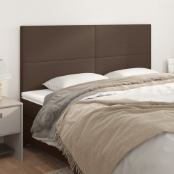 vidaXL Kopfteile 4 Stk. Braun 90x5x78/88 cm Kunstleder