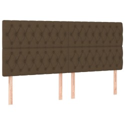 vidaXL Kopfteile 4 Stk. Dunkelbraun 100x7x78/88 cm Stoff