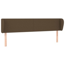 vidaXL Kopfteil mit Ohren Dunkelbraun 163x23x78/88 cm Stoff