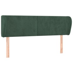 vidaXL Kopfteil mit Ohren Dunkelgrün 147x23x78/88 cm Samt