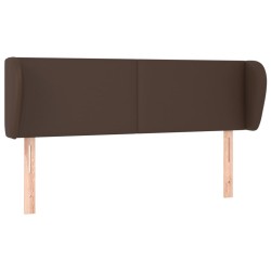 vidaXL Kopfteil mit Ohren Braun 147x23x78/88 cm Kunstleder